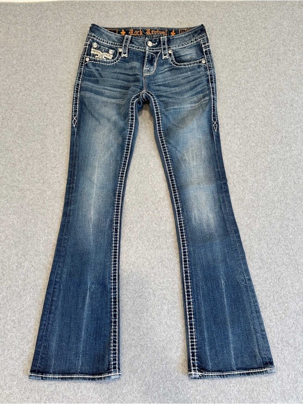 Rock Revival Women's Betty Boot Jeans with Contrast Stitching